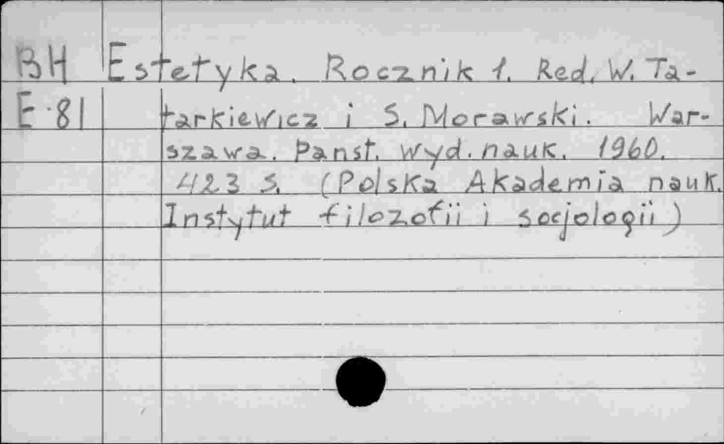 ﻿ьн	Е>1	‘еЛ" у к à . Roc-zrûk 7. кео/, VZ Та-
ПЛ		harfriev/ic? î 5, IMoraK^ki •	kÀr-
		sz^'x'A, Panst, Wyd-HAuK.	IQfaO.
		//Л2 5. (P£>)sKa	паиК.
		Institut	i,Az.o^i‘i 1	SceiQlcOtJ-^
		jT	J	7 У
		
		
		
		
	/	